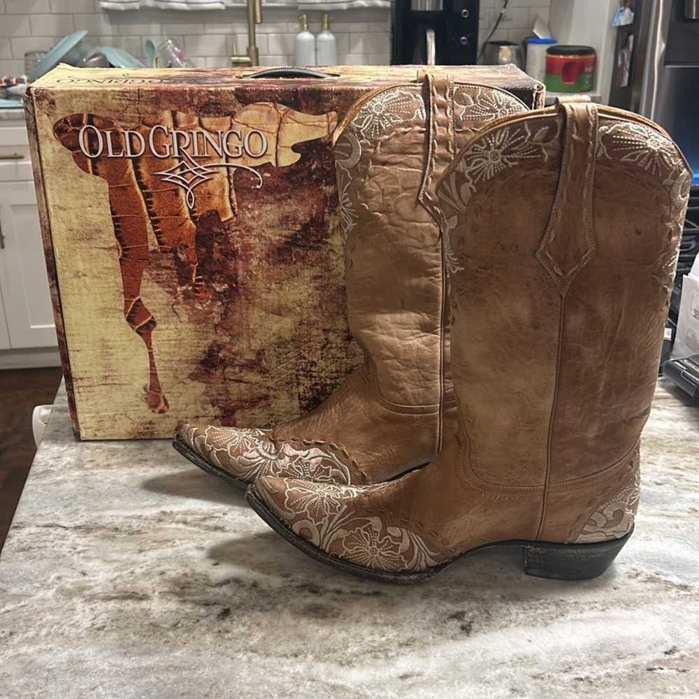 Old Gringo Erin Boots with Cream Embroidery